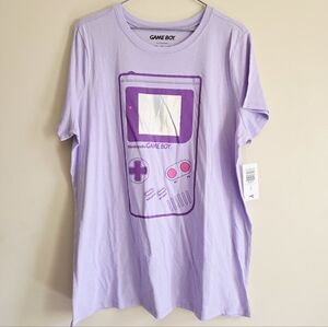 Lavender Nintendo Game Boy Graphic Tee - Video Game plus